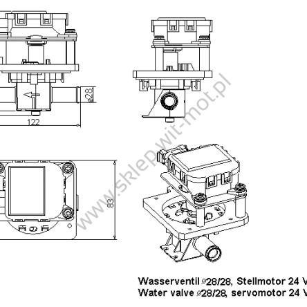 Wasser-Elektroventil AURORA 3810000505; 24V 